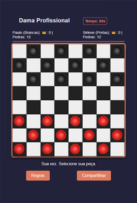 Jogo de Dama - Clássico ou Regra/Campeonato
