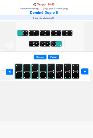 Jogo Dominó Duplo 6